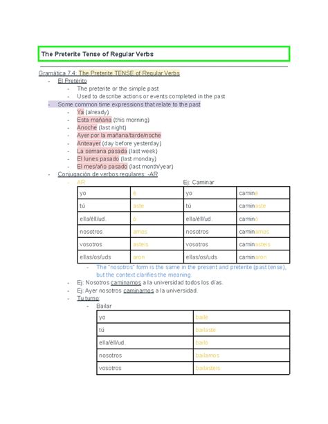 Gramática 8.3 Verbs with Special Meaning in the Preterite conocer ...