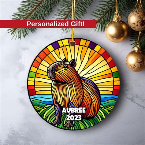 Personalized Stained Glass Goldendoodle Ornament Cute Stained Glass Dog ...