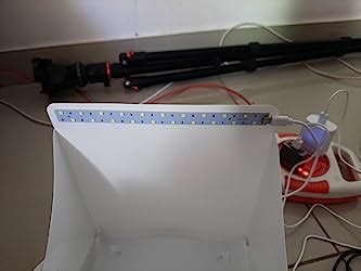 HIFFIN Foldable Light Box 23cm Portable Light Room with 2 Color ...