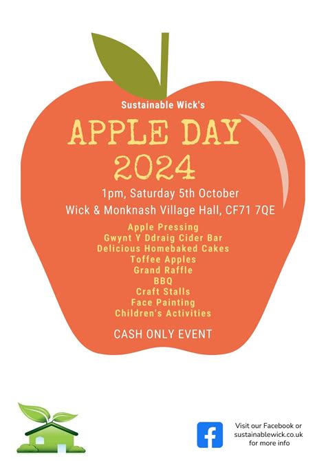 Apple Day 2024, Wick & Monknash Village Hall, Church Street, CF71 7QE ...