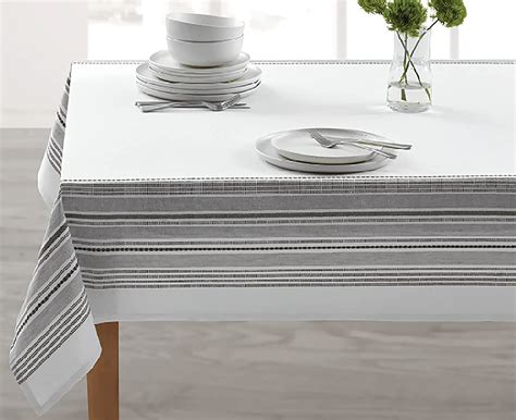 Buy HOME COLORS.IN Mayan Geometric Stripes Dining Table Cloth - 100% ...