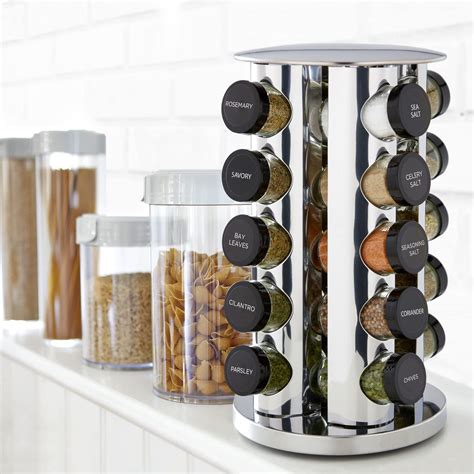 Kamenstein 20 jar revolving on sale stainless steel spice rack