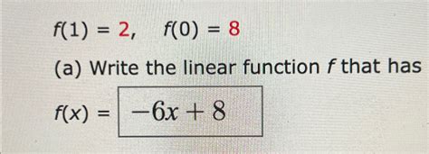 Image result for Write a Linear Function Using F 01F 2 9