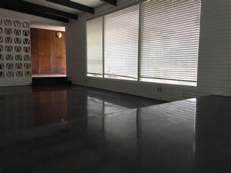 Polished Concrete - Black Floor Residential | Concrete floors ...