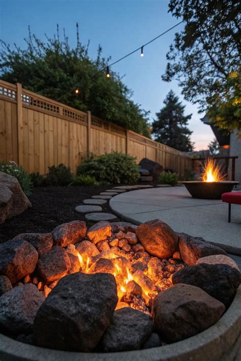 14+ Stunning Natural Rock Fire Pit Ideas