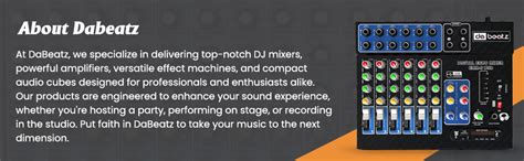 DaBeatz 6-Channel Stereo Echo DJ Sound Mixer with USB and Bluetooth for ...