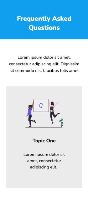 FAQs Example HTML/CSS 的图像结果