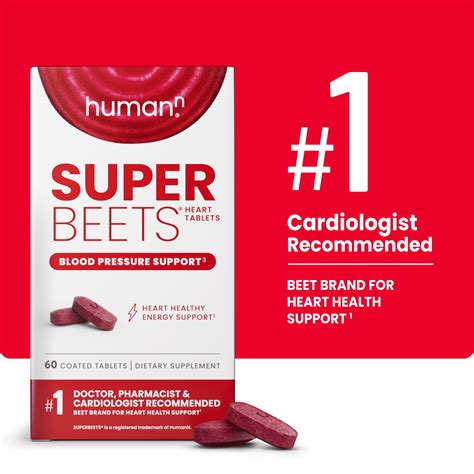humanN SuperBeets Heart Health Tablets Smooth Coat 500mg, 60 Count ...
