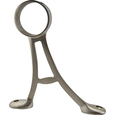 Buy KegWorks Floor Mount Bar Foot Rail Bracket - Brushed Stainless ...