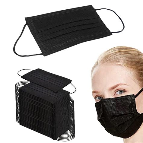 Buy 1000PCS 3 ply black disposable face mask breathable face masks ...