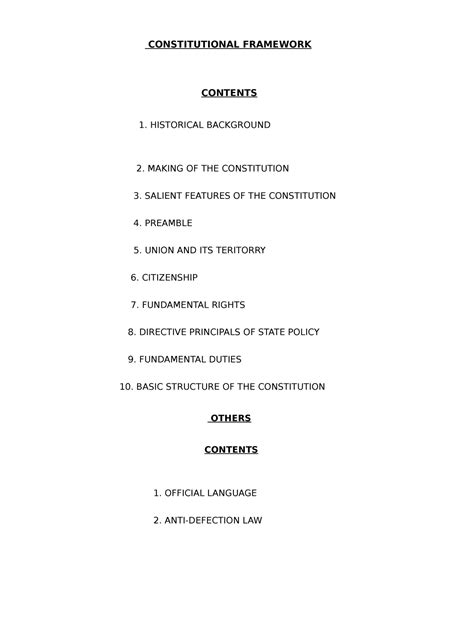 Constitutional Framework - CONSTITUTIONAL FRAMEWORK CONTENTS 1 ...