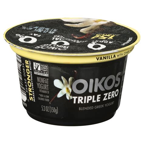 Oikos Triple Zero Vanilla Greek Yogurt 5.3 oz | shipt