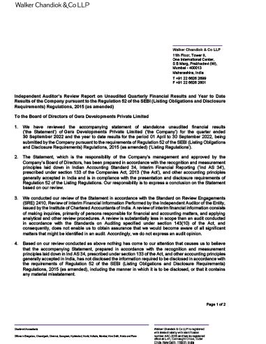 Financials: Gera Developments Private Limited
