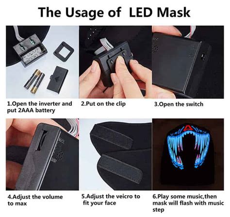 Image result for LED Mask Instructions