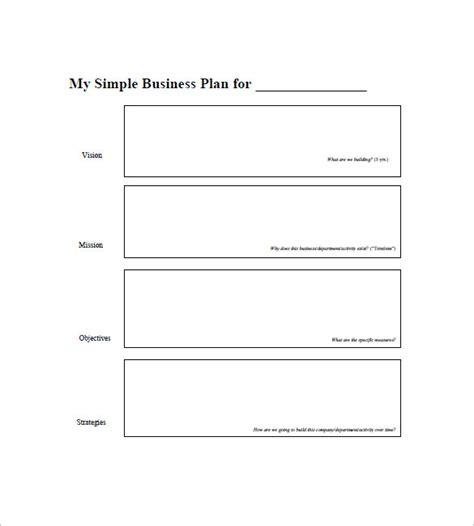 Blank Printable Business Plan 的图像结果