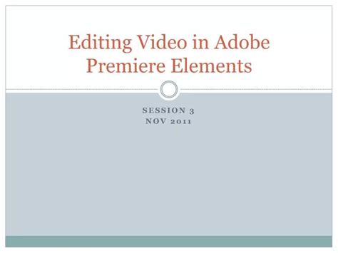 Image result for Premiere Elements Tutorial 2010