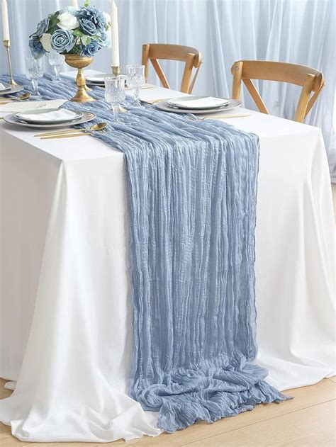 Image result for Cheese Cloth Runner On Round Table