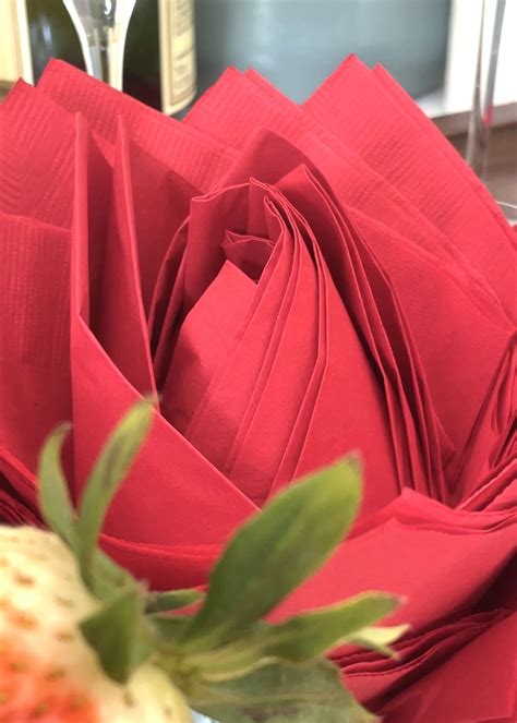 How to Fold Paper Napkins in a Pretty Rose in 2024 | Fancy napkin ...