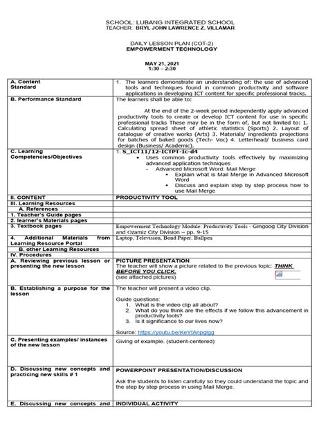 Image result for Learning Focus Lesson Plan Format PDF