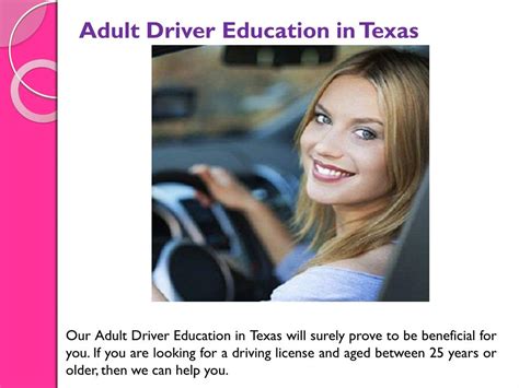 PPT - Texas online Adult Drivers Education PowerPoint Presentation ...