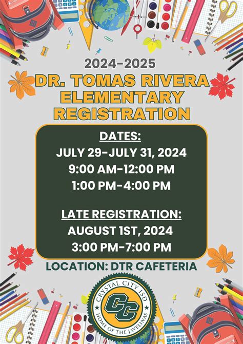 CCISD Registration Dates | Crystal City Independent School District
