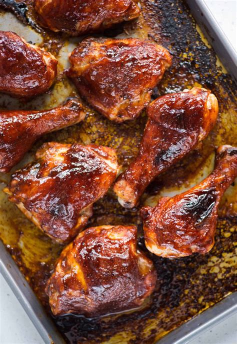 Sweet, smokey and perfectly Juicy, these Oven Baked BBQ Chicken has ...
