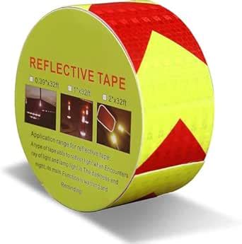 Elvana High-Visibility Arrow Adhesive Reflective Tape 5cm x 10m – Red ...