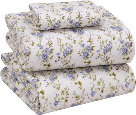 Amazon.com: RUVANTI Flannel Sheets Twin Size - 100% Cotton Double ...