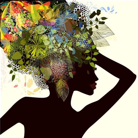 Renkli Çiçekli Saç Kadın Figürü Duvar Kağıdı Fiyatı ve Modeli| 3D POSTER