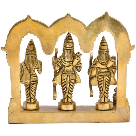 Buy AONA Brass Ram Darbar Statue - Lord Rama Laxman Sita & Hanuman ...