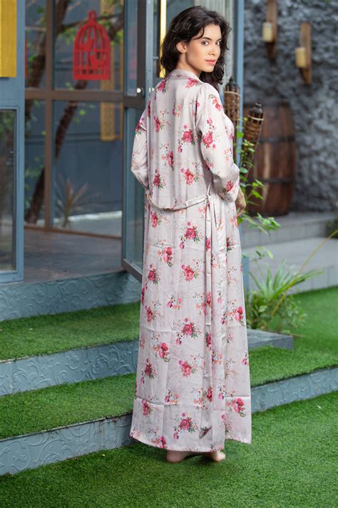 Floral Satin Nightgown set - Private Lives