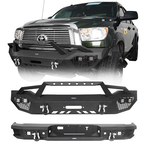 Buy Hooke Road Tundra Steel Front Winch Bumper + Rear Bumper Kit ...