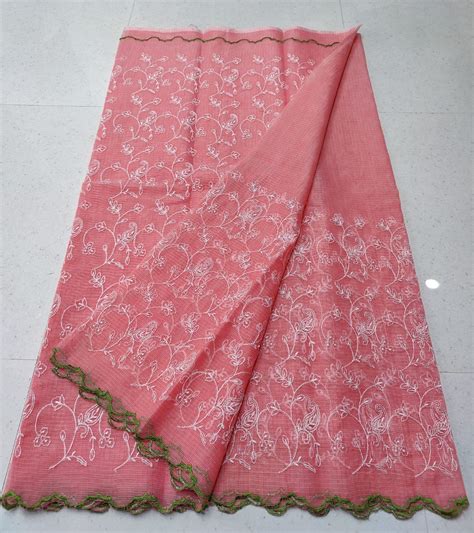 Embroidery Saree / Chikankari saree in Kota Doria – Kotadoriaworld