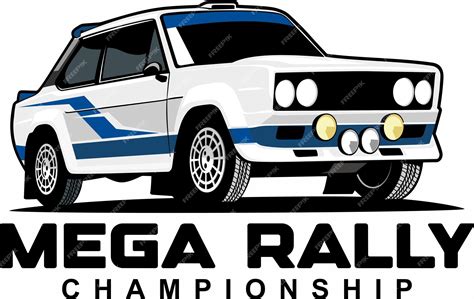 Rally cars logo illustration design vector | Premium Vector