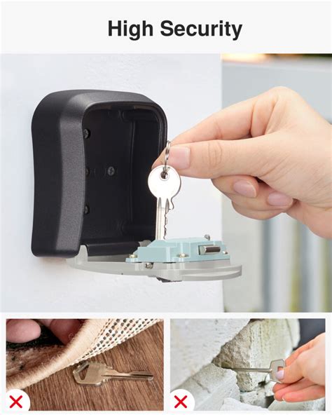 Key Lock Box Combination Lockbox Wall-Mounted Key Storage Box – Puroma