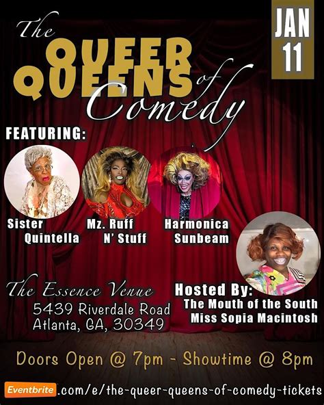 The Queer Queens of Comedy, Essence Venue, Riverdale Road, Atlanta, GA ...