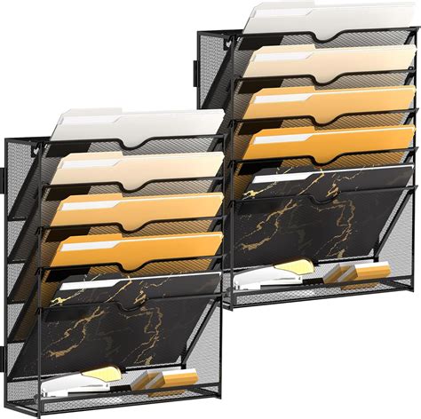 Amazon.com : SUPEASY 6-Tier Wall File Organizer - Wall Mounted Mail ...