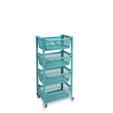RAK PLASTIK EMPAT TINGKAT DENGAN RODA 1351 R4 - Jual Container Box ...
