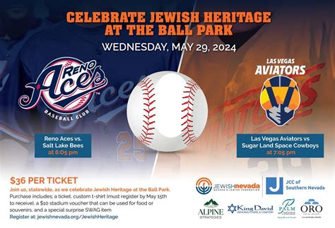 Jewish Heritage at the Ballpark, Greater Nevada Field, Reno, 29 May ...