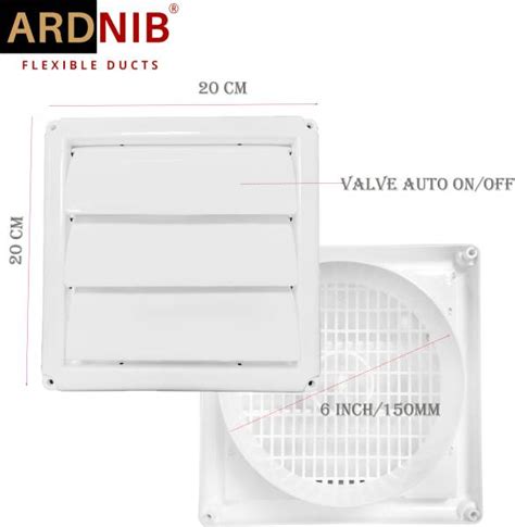 Ardnib 6 inch Square Chimney Pipe Cowl/Ventilation Cap/Grill Jali/ Air ...