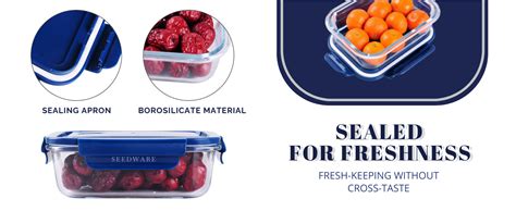 Buy OM KRAFT SALEs 650 ml -Glass Meal Prep Containers Locking Lids ...