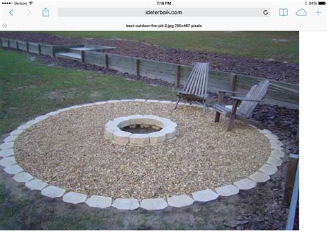Fire pit with pea gravel and pavers – Artofit