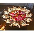 Buy AGAAS ENTERPRISES Decorative Round Lotus Shape Metal Urli Pot for ...