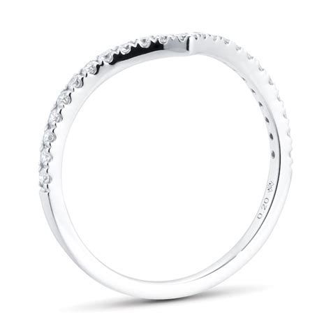 Mappin & Webb Amelia Platinum 0.20cttw Diamond Wishbone Wedding Ring 28 ...