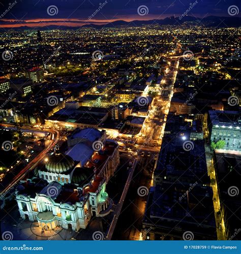 Mexico City al night stock image. Image of dark, mexico - 17028759