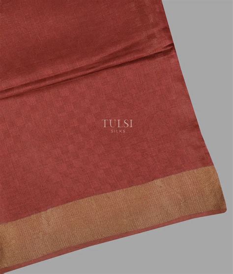 Buy Rust Maroon Handwoven Tussar Saree T659179