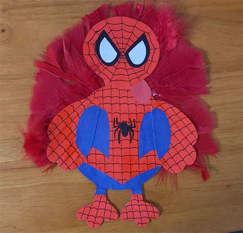 Turkey disguise project - Spiderman | Artesanía de acción de gracias ...