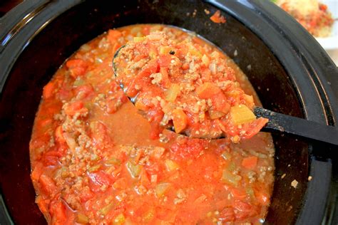 Slow Cooker Pasta Meat Sauce Recipe - Mr. B Cooks