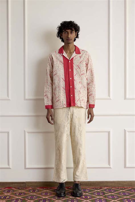 Red Embroidered Shirt – HARAGO