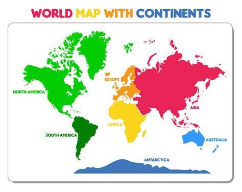 Continents Map Labeled 的图像结果